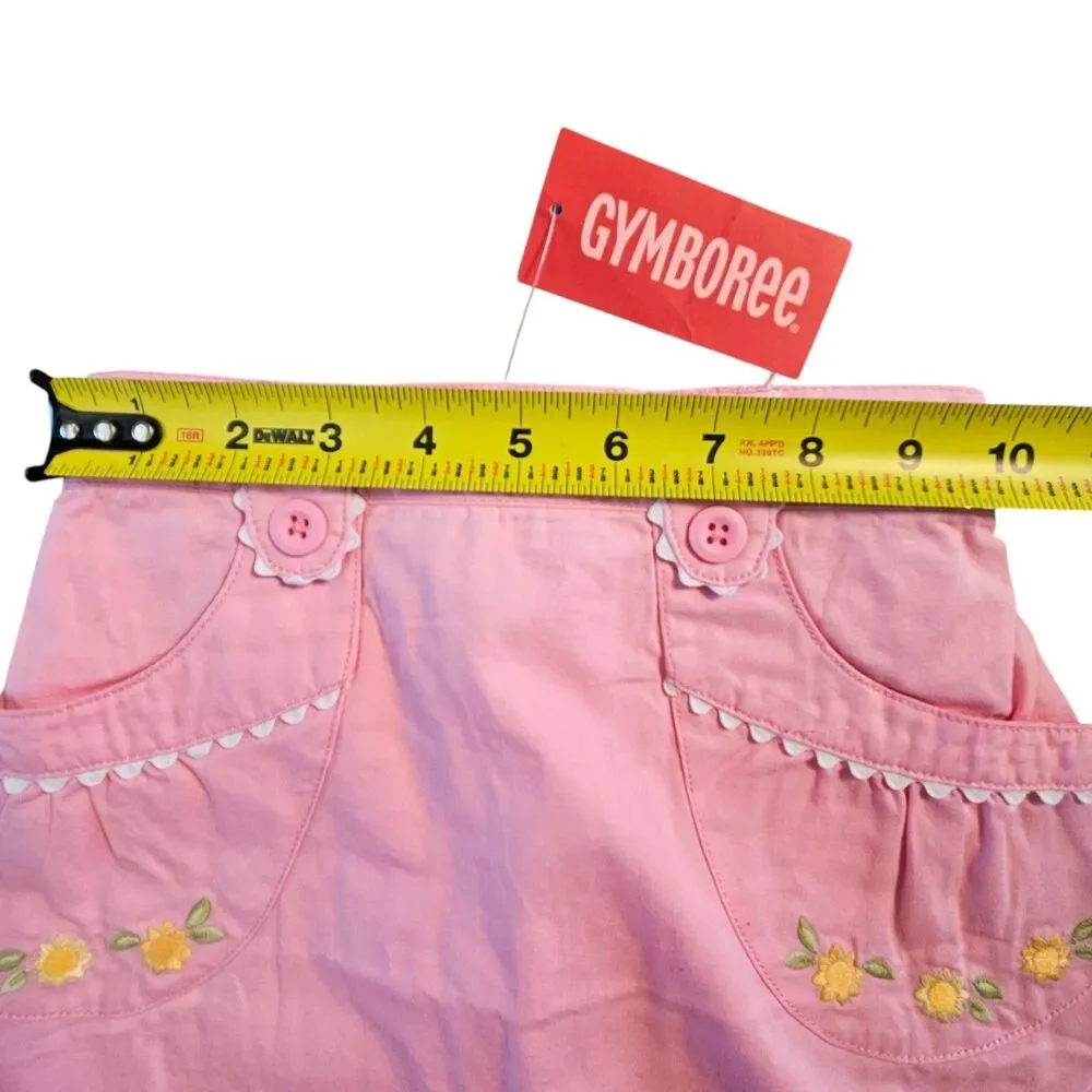 Vintage Gymboree Sunflower Fields Summer Outfit Size 5 Pink Skirt White Tank New